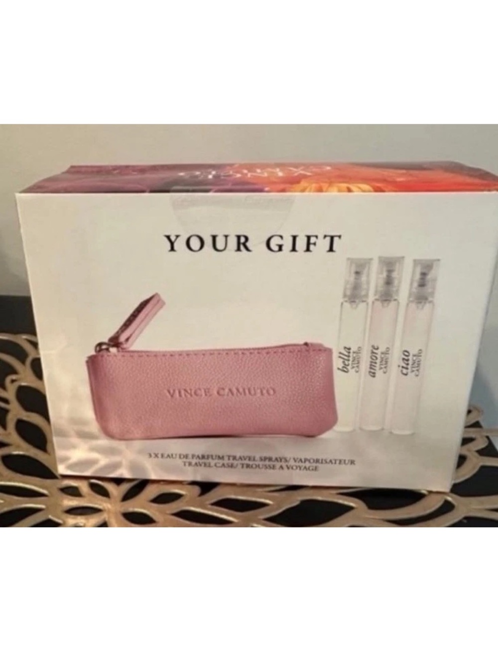 New Vince Camuto Gold and Pink Mini Trio